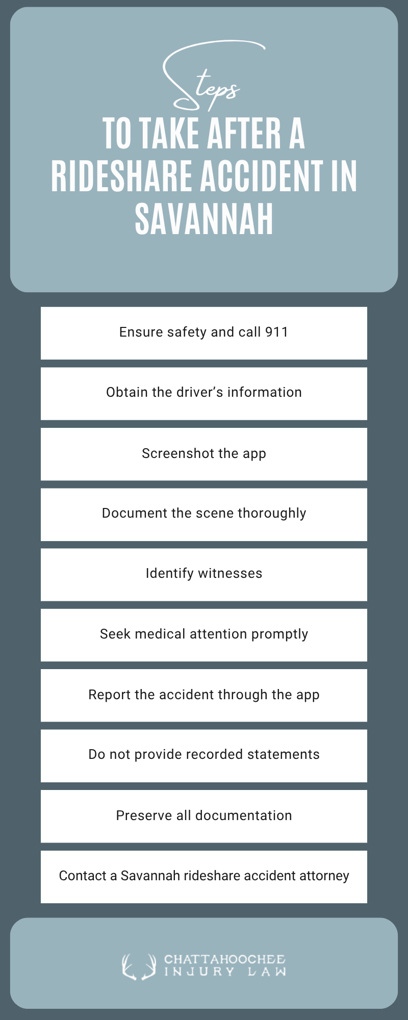 To Take After A Rideshare Accident In Savannah Infographic