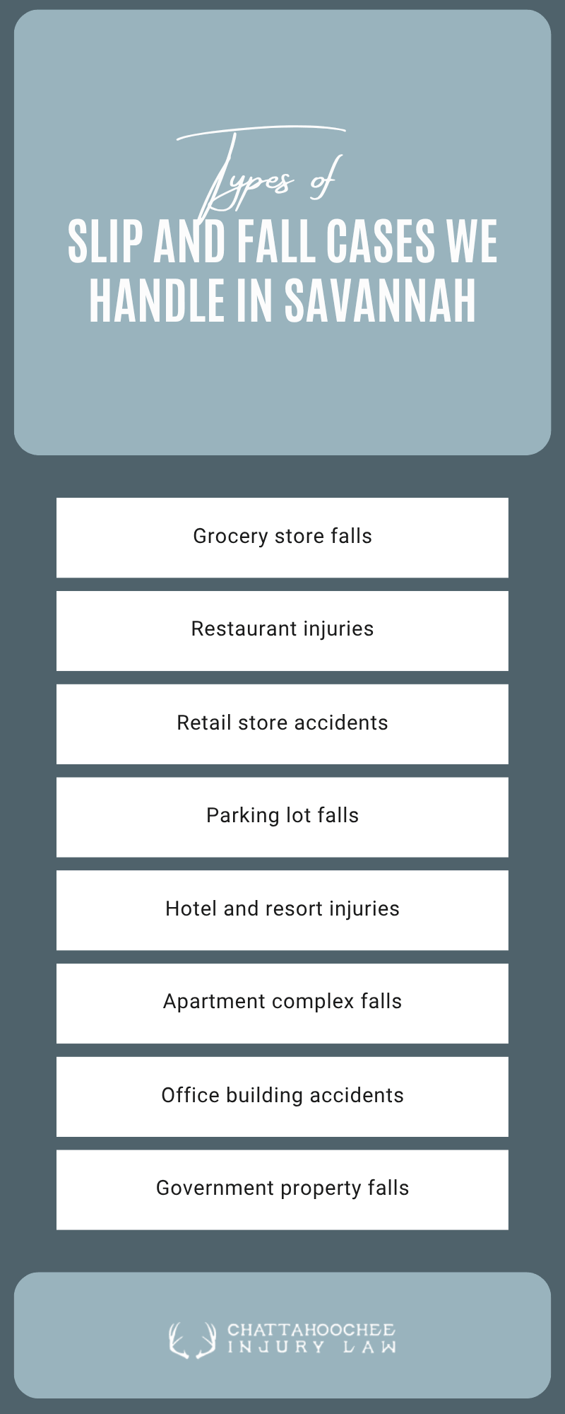 Slip And Fall Cases We Handle In Savannah Infographic